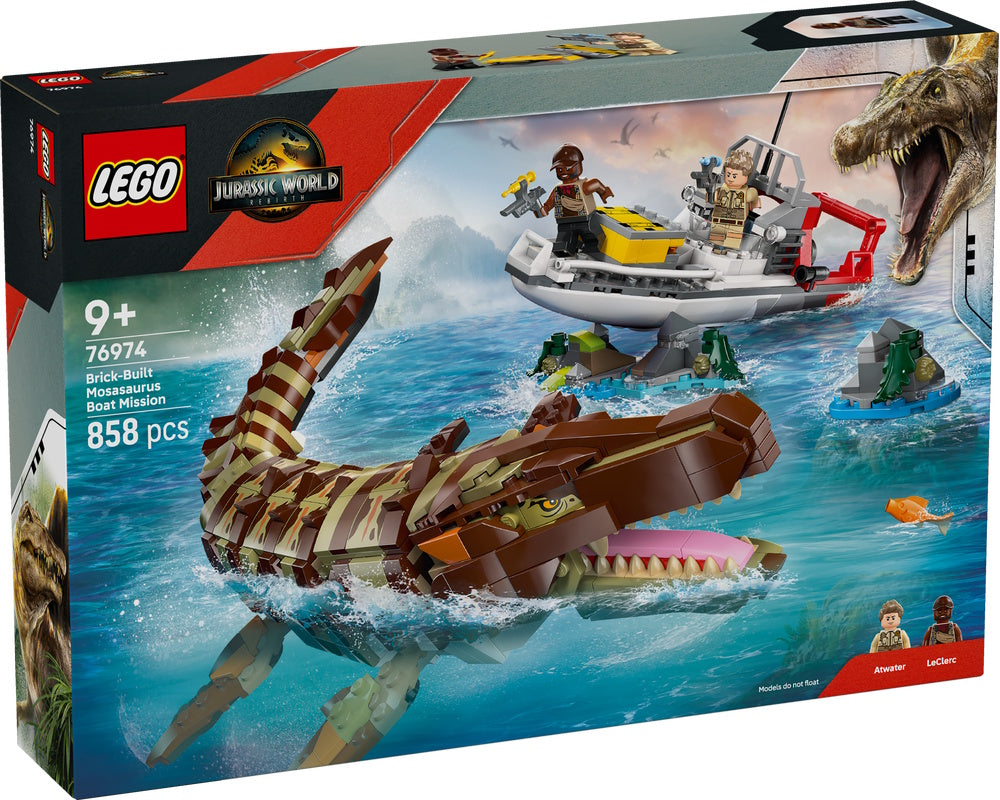 LEGO® - Jurassic World - 76974 - Brick-Built Mosasaurus Boat Mission